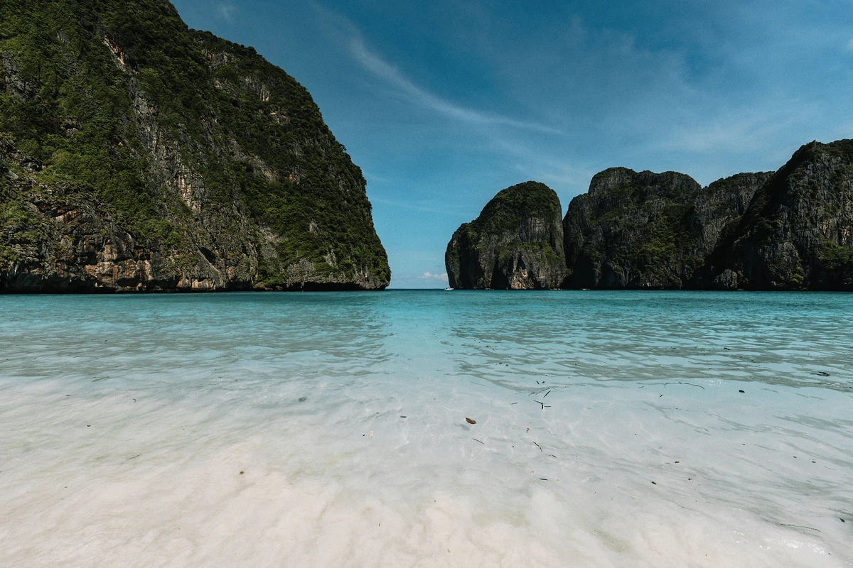 Krabi coastline and limestone karsts